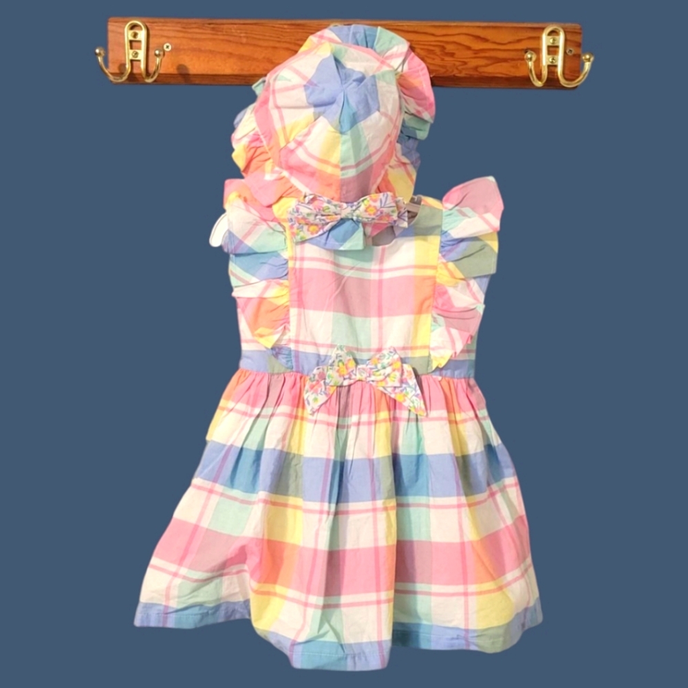 Tommy Bahama 3-Piece Toddler Girl Set – Dress, Bloomers & Sunhat – 24Month - NWT